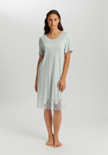 Melia Scalloped Lace Round Neck Nightgown | Ice Flow 74802-2577